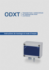 Sentera Controls ODXTG Instructions De Montage Et Mode D'emploi