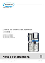 Vacuubrand CHIMIE PC 3002 VARIO select Notice D'instructions