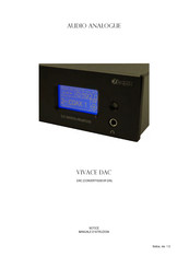 Audio Analogue VIVACE DAC Notice