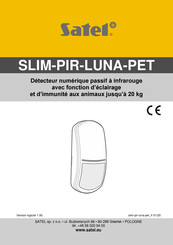 Satel SLIM-PIR-LUNA-PET Mode D'emploi