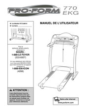 Pro-Form 770 EKG Manuel De L'utilisateur