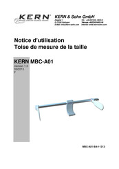 KERN and SOHN MBC-A01 Notice D'utilisation