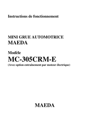 Maeda MC-305C-E Instructions De Fonctionnement