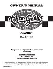 Char-Griller AKORN 06620 Guide Du Propriétaire