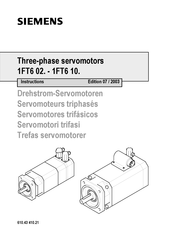 Siemens 1FT6 10 Série Instructions