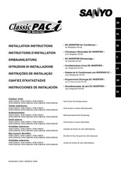 Sanyo Classic PAC i SPW-C486VH Instructions D'installation
