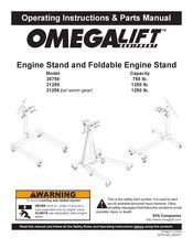 Omega Lift Equipment 30750 Instructions D'utilisation Et Manuel De Pièces
