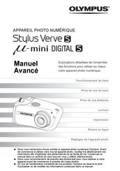 Olympus Stylus Verve S Manuel Avance