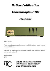 ITC 0K230A Notice D'utilisation