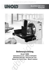 Unold 78856 Notice D'utilisation