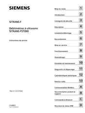 Siemens SITRANS FST090 Instructions De Service