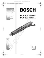 Bosch DL 0 607 461 208 Instructions D'emploi