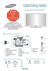 Samsung PN50A410C1D Guide De Configuration Rapide