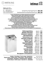 Martin Yale intimus 007SL Instructions D'opération