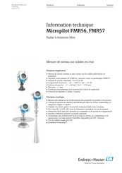 Endress+Hauser Micropilot FMR56 Information Technique