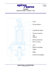 Spirax Sarco SVL 606 Montage Et Entretien