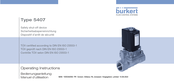 Burkert 5407 Manuel D'utilisation