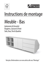 ATTICCO Meuble Bas EtagEres Instructions De Montage