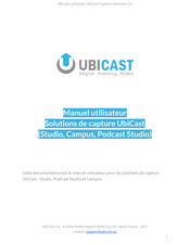 Ubicast Studio Manuel Utilisateur