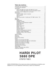 Hardi PILOT 3880 DPE Mode D'emploi