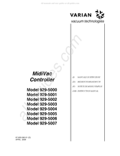 Varian MidiVac 929-5005 Notice De Mode D'emploi