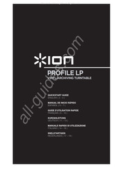 ION PROFILE LP Guide D'utilisation Rapide