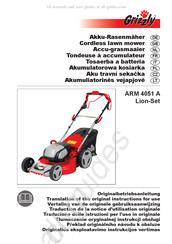 Grizzly ARM 4051 A Lion-Set Traduction De La Notice D'utilisation Originale