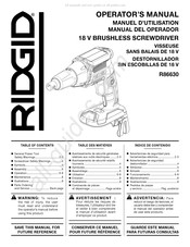 RIDGID R86630 Manuel D'utilisation