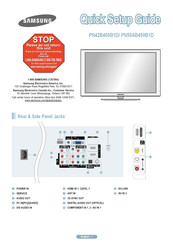 Samsung PN42B450B1D Guide De Configuration Rapide