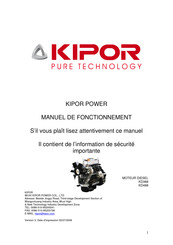 Kipor KD488 Manuel De Fonctionnement