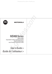 Motorola MD450 Serie Guide De L'utilisateur