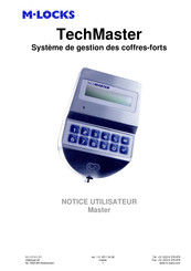 M-LOCKS TechMaster Notice Utilisateur