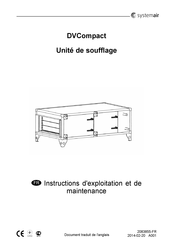 SystemAir DVCompact Instructions D'exploitation Et De Maintenance