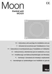 Nice MC424 Instructions Et Avertissements Pour L'installation Et L'utilisation