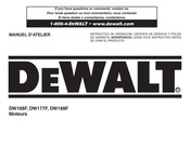 DeWalt DW177F Manuel D'atelier