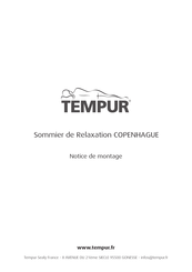 TEMPUR COPENHAGUE Notice De Montage
