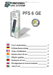 INFOSEC UPS SYSTEM PFS 6 GE Notice D'utilisation