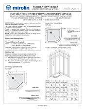 Mirolin SORRENTO Serie Instructions D'installation Et Manuel Du Propriétaire