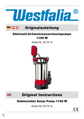 Westfalia 93 78 18 Instructions Originales