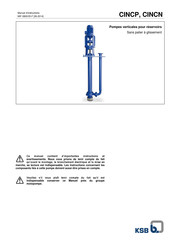 KSB CINCN Manuel D'instructions