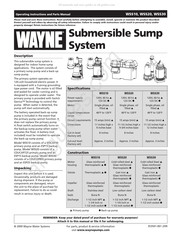 Wayne WSS30 Instructions D'utilisation Et Manuel De Pièces