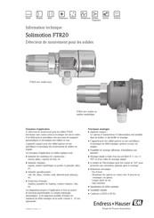 Endress+Hauser Solimotion FTR20 Information Technique