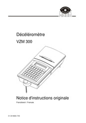 MAHA Maschinenbau Haldenwang VZM 300 Notice D'instructions Originale