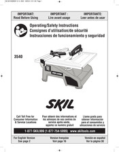 skilsaw 3540 Consignes D'utilisation/De Sécurité