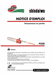 Shindaiwa P230 Notice D'emploi