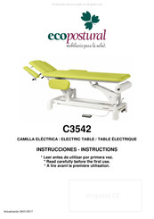 ECOPOSTURAL C3542 Instructions