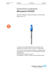 Endress+Hauser Memosens COS22E Instructions Condensées