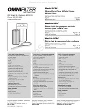 Omnifilter BF9C Informations D'installation