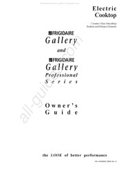 Frigidaire Gallery Professional Série Guide Du Propriétaire