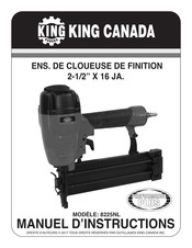King Canada PERFORMANCE PLUS 8225NL Manuel D'instructions